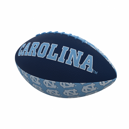LOGO BRANDS North Carolina Repeating Mini-Size Rubber Football 185-93MR-3